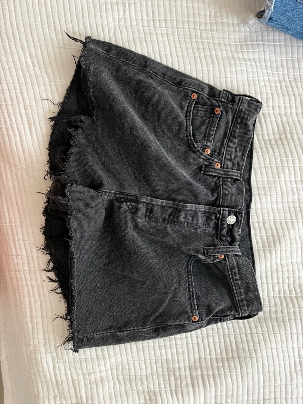 Levi's Women's Jean Shorts - Light Blue, Medium Blue, Dark Blue, Black - Picture 8 of 9